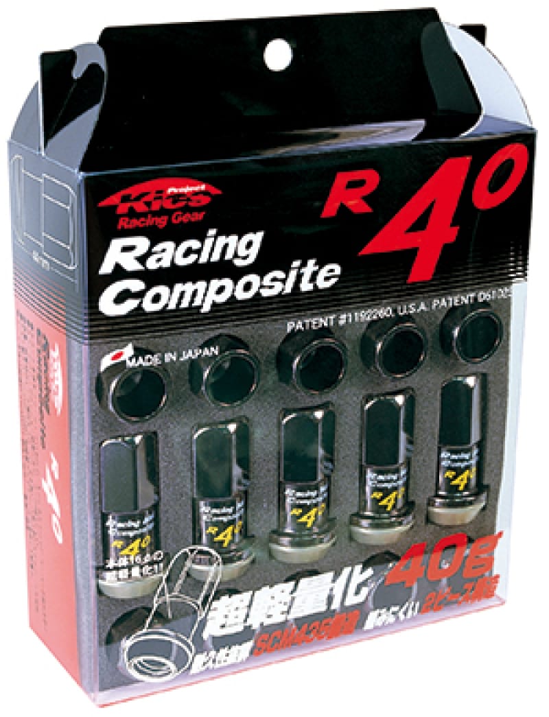 Project Kics — Project Kics 12x1.50 R40 Lug Nuts - Black (20 Pcs)