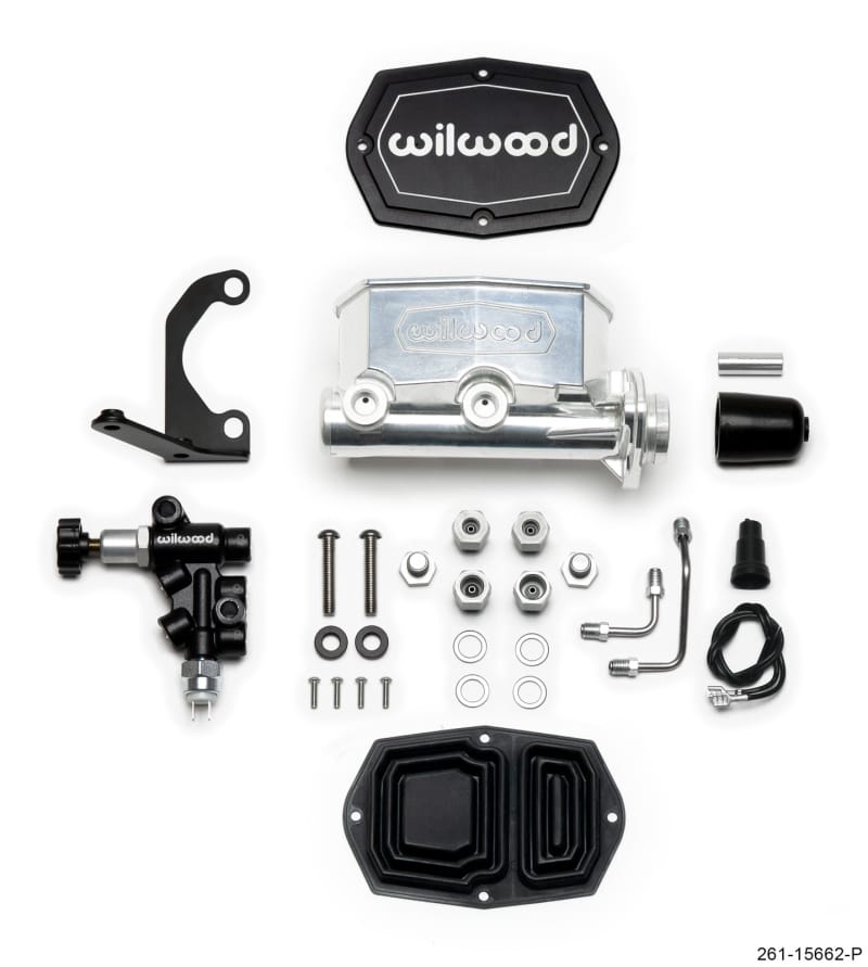 Wilwood — Wilwood Compact Tandem M/C - 1.12in Bore w/RH Bracket and Valve - Ball Burnished
M/C,TANDEM KIT