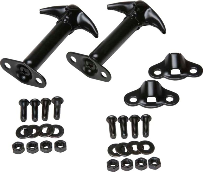 Kentrol — Kentrol 55-95 Jeep CJ/Wrangler YJ Hood Catch Pair - Powdercoat Black