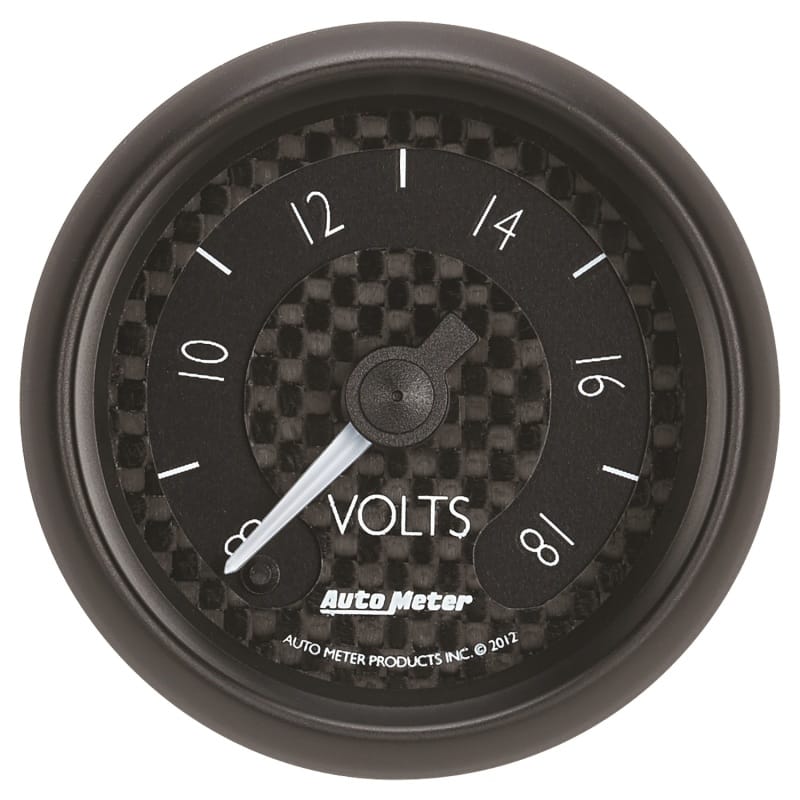 AutoMeter — Autometer GT Series 52mm Full Sweep Electronic 8-18 Volts Voltmeter
2-1/16" VOLTMETER, 8