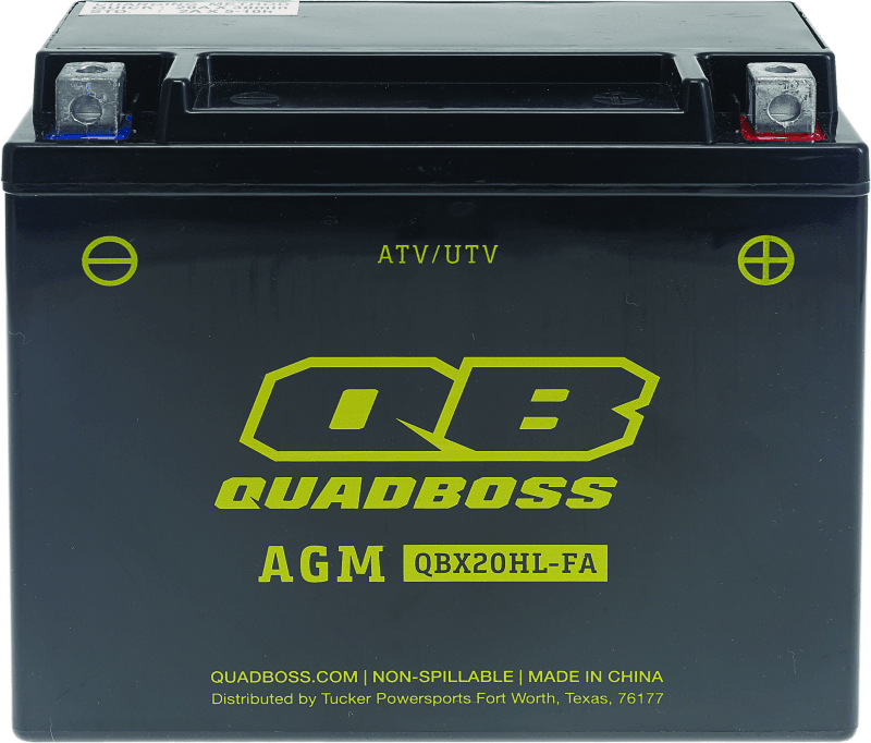 QuadBoss — Maintenance-Free AGM Battery, HTX20HL-FA-QB, 20Ah, 12V