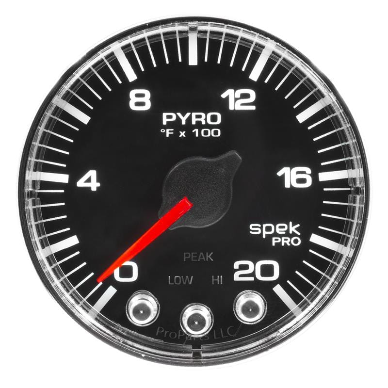 AutoMeter — Autometer Spek-Pro Gauge Pyro. (Egt) 2 1/16in 2000f Stepper Motor W/Peak & Warn Blk/Chrm
GA 2" EGT BFC SPEK
