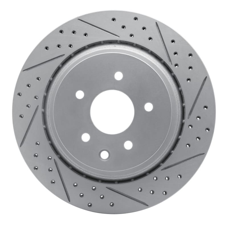 R1 Concepts — R1 07-15 Infiniti Q60 Rear Right Drilled & Slotted Geo-Carbon Rotor