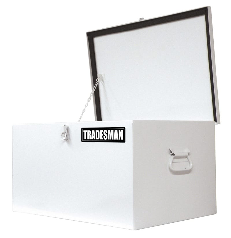 Tradesman — Tradesman Steel Job Site Box/Chest (Light Duty/Small) (24in.) - White