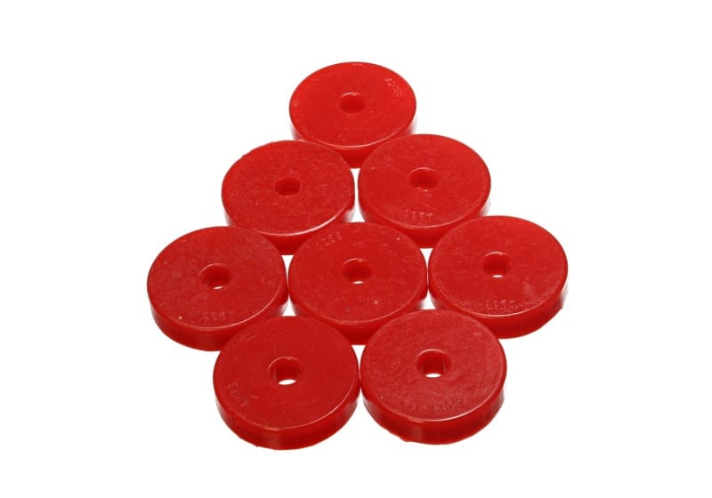 Energy Suspension — Energy Suspension Polyurethane Pad Set - 2-9/32in OD x 7/16in Hole ID x 1/2in Height - Round Red
LeafSprngInsulator