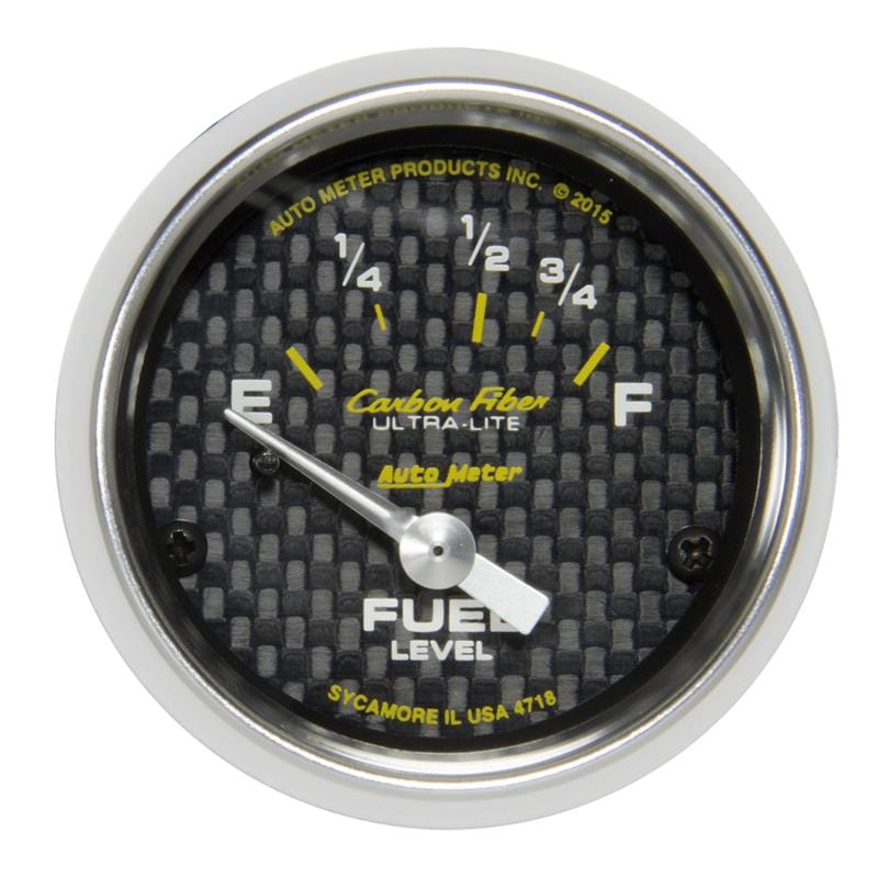 AutoMeter — Autometer Carbon Fiber Gauge Fuel Level 2 1/16in 16e To 158f Elec Carbon Fiber
GA 2" FUEL 16-158 CF