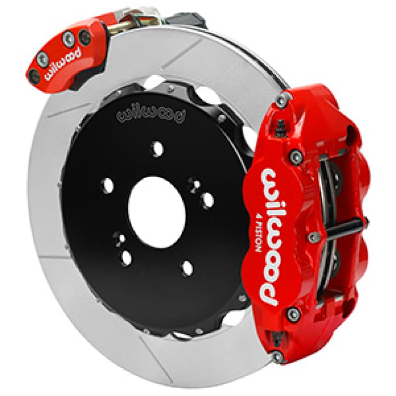 Wilwood — Wilwood Narrow Superlite 4R Front Hat Kit 12.88in Drill Red Honda S2000