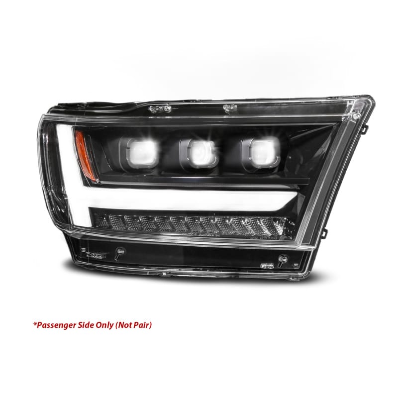 ANZO — ANZO 19-24 RAM 1500 (New Body/OE Halogen) Full LED Proj Headlights DRL/SeqSig Black - Pass. Side
