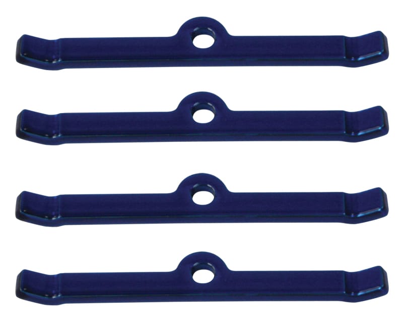 Moroso — Moroso Chevrolet Small Block Valve Cover Hold Downs - Steel - Blue Powder Coat - Set of 4