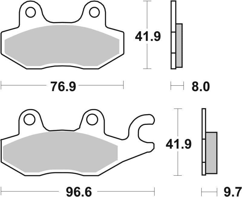 Brembo OE Powersports — Brembo OE 99-01 Triumph Daytona 750cc Brake Pad - Rear