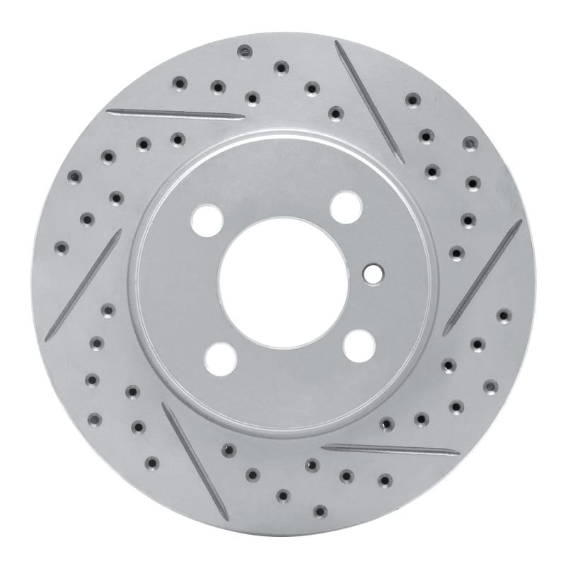 R1 Concepts — R1 84-91 BMW 325E Front Right Drilled & Slotted Geo-Carbon Rotor