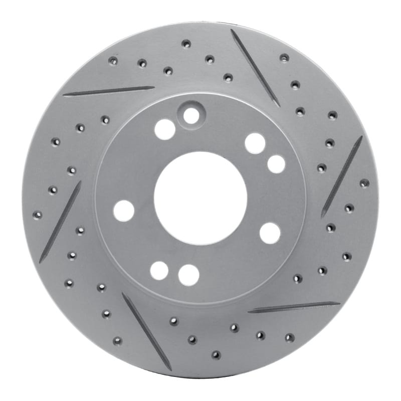 R1 Concepts — R1 87-93 Mercedes-Benz 190D Front Right Drilled & Slotted Geo-Carbon Rotor