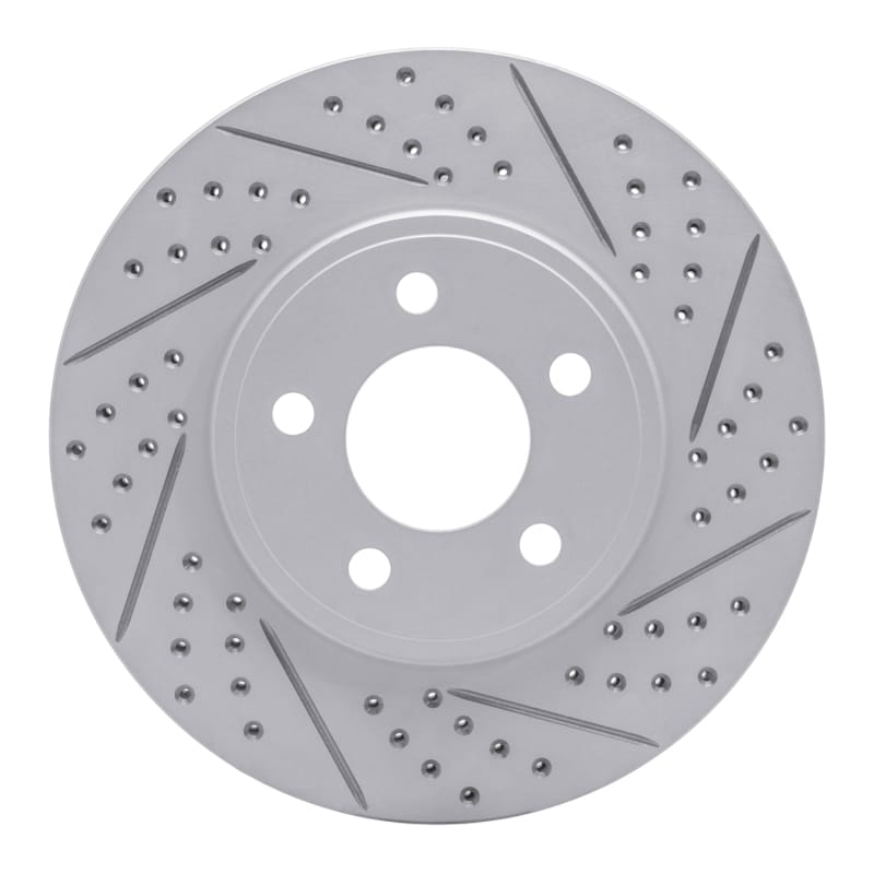 R1 Concepts — R1 03-11 Ford Crown Victoria Front Right Drilled & Slotted Geo-Carbon Rotor