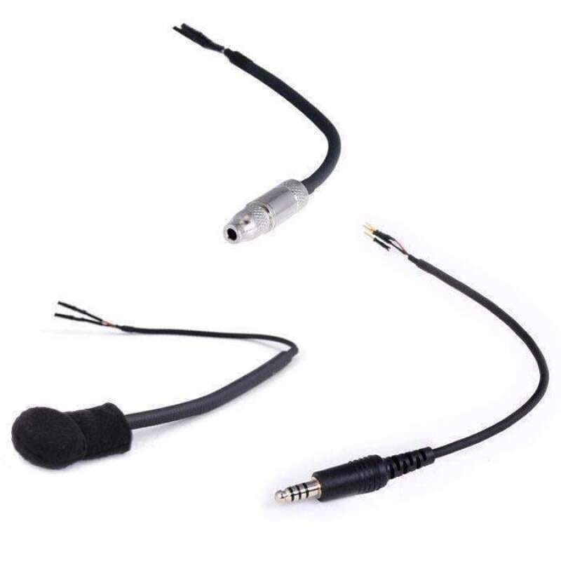 Rugged Radios — Rugged Radios Peltor 4-Conductor Helmet Kits Mic / 1/8 Ear Bud Jack / Straight