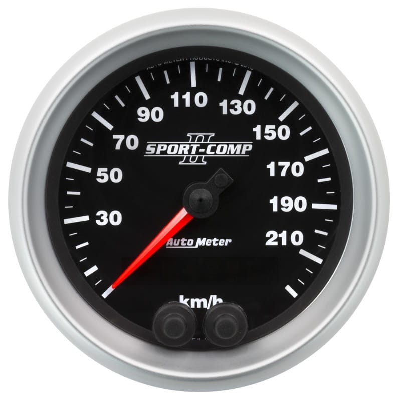 AutoMeter — Autometer Sport-Comp II 3-3/8in. 0-225KM/H (GPS) Speedometer Gauge
3-3/8" SPEEDO, 225 k