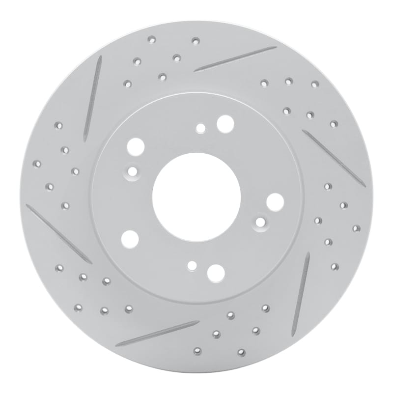 R1 Concepts — R1 12-15 Acura Ilx Front Left Drilled & Slotted Geo-Carbon Rotor