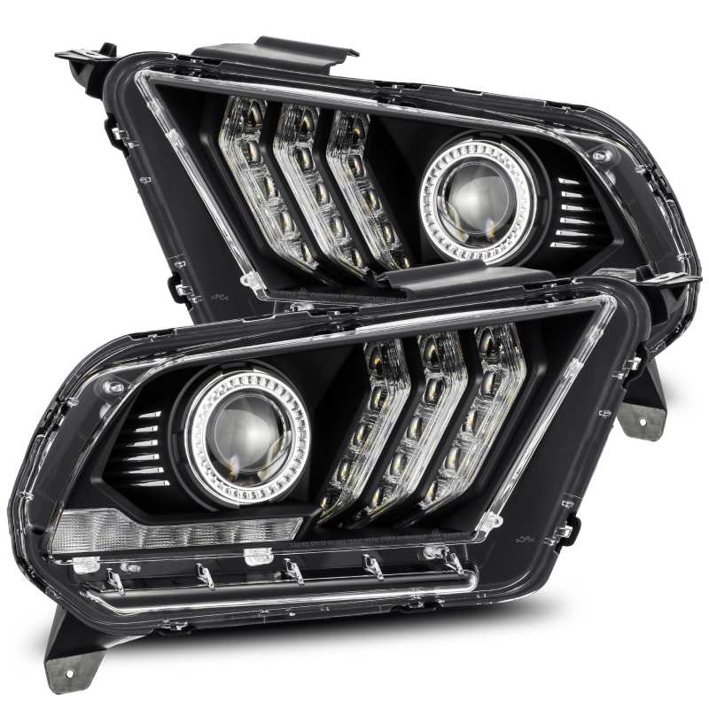 AlphaRex — AlphaRex 10-12 Ford Mustang LUXX LED Proj Headlights Plank Style Black w/Activ Light/Seq Signal
Projector Headlights