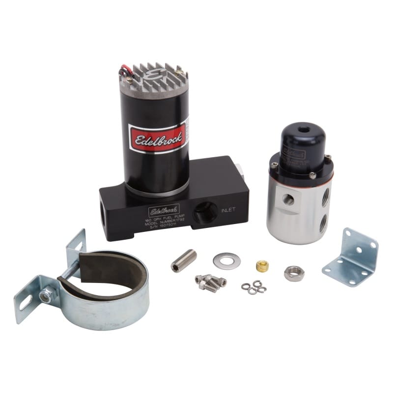 Edelbrock — Edelbrock Fuel Pump 1792 And Regulator 1727 Combo Carbureted 160 GPH 5-10 PSI
PUMPS
