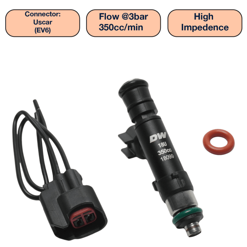 DeatschWerks — DeatschWerks Universal 350cc Single Fuel Injector / 60mm Length / 14mm O-Ring Seals
Fuel Injectors