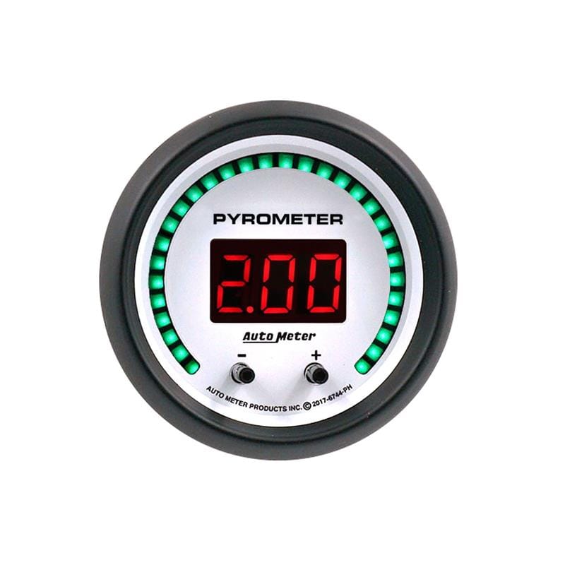 AutoMeter — GAUGE, PYROMETER, 2 1/16", TWO CHANNEL, SELECTABLE, PHANTOM ELITE DIGITAL