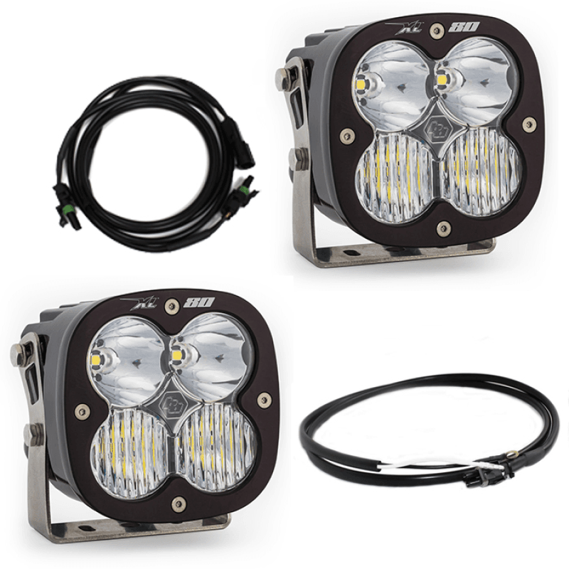 Baja Designs — Baja Designs Jeep JL/JT Rubicon Steel Bumper LED Light Kit XL 80 w/Upfitter
