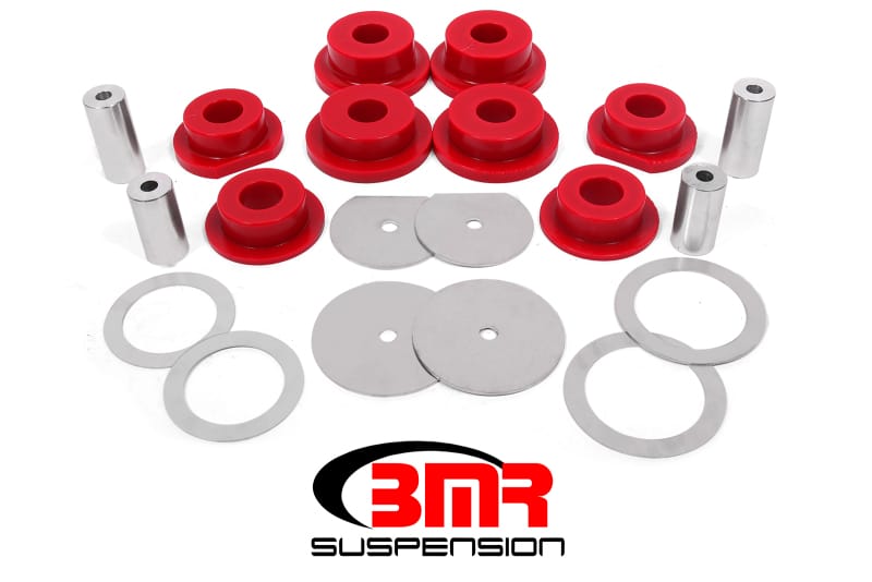 BMR Suspension — BMR 08-18 Dodge Challenger Rear Cradle Bushing Kit Polyurethane - Red