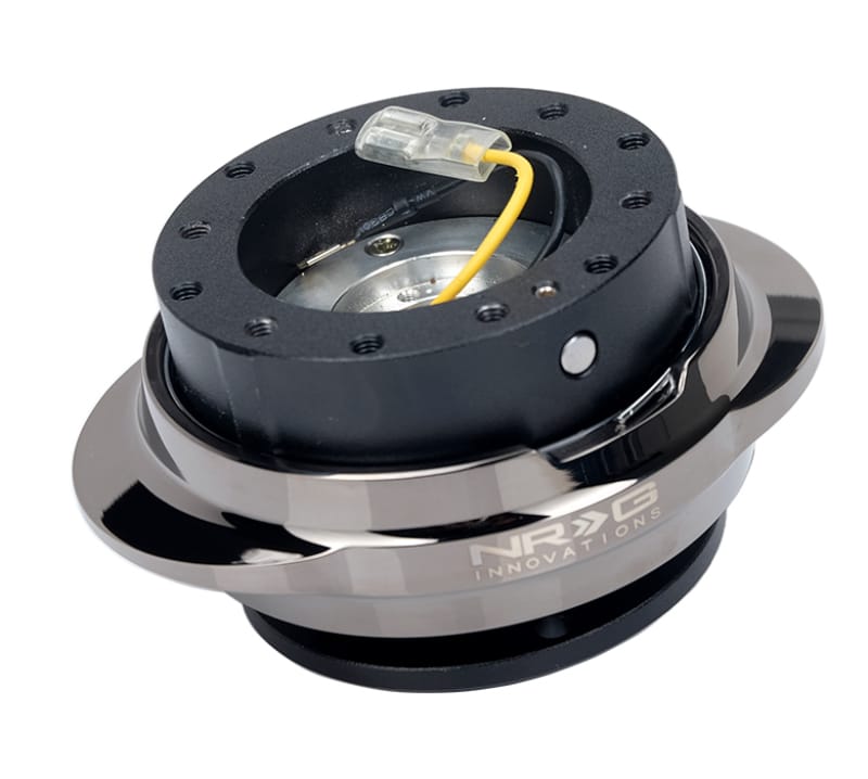 NRG — NRG Quick Release Kit - Black Body/ Black Chrome Oval Ring