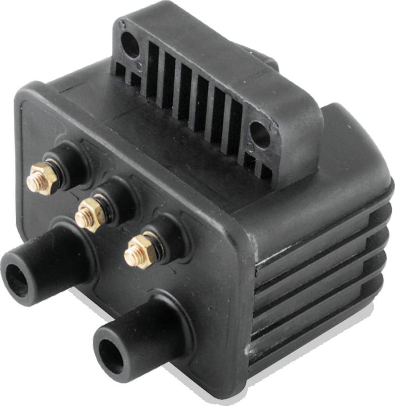 TwinPower — Twin Power Big Twin and XL Custom Application Ignition Coil Black Single Fire Dual Output 3 Ohm