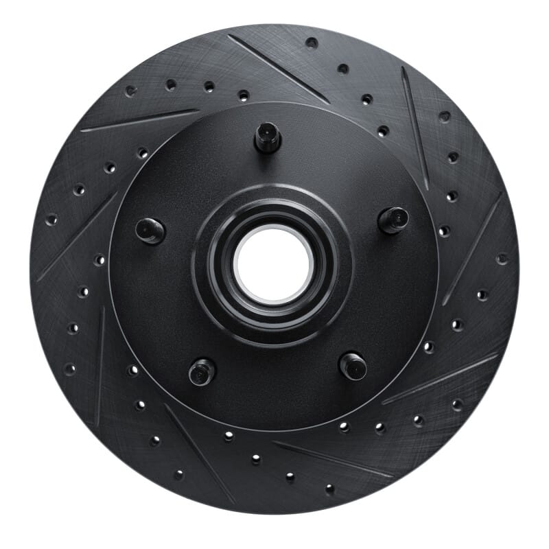 R1 Concepts — R1 94-01 Ford E-150 Econoline Front Right Drilled & Slotted Black Brake Rotor
R1 Brake Rotor Drill