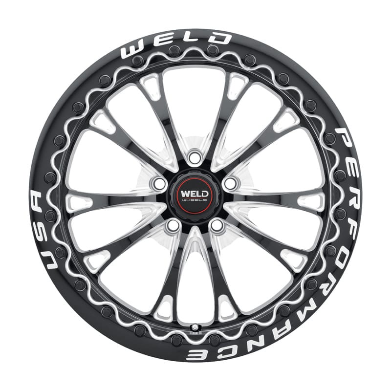 Weld — Weld Belmont Beadlock 18x12 / 5x120.65 BP / ET55 BS8.7 Gloss BLK MIL DIA 78.1