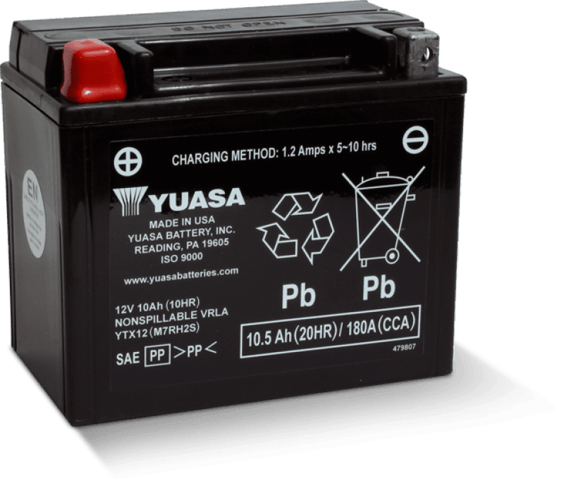 Yuasa Battery — Yuasa YTX12 Maintenance Free AGM 12-Volt Battery