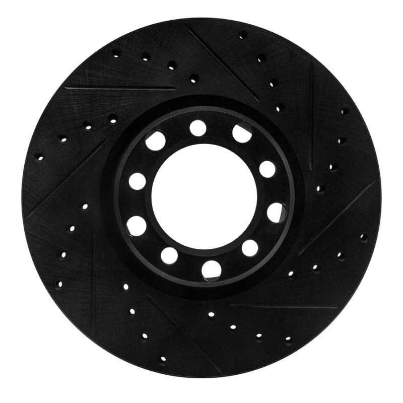 R1 Concepts — R1 82-85 Mercedes-Benz 500SEC Front Right Drilled & Slotted Black Brake Rotor
R1 Brake Rotor Drill