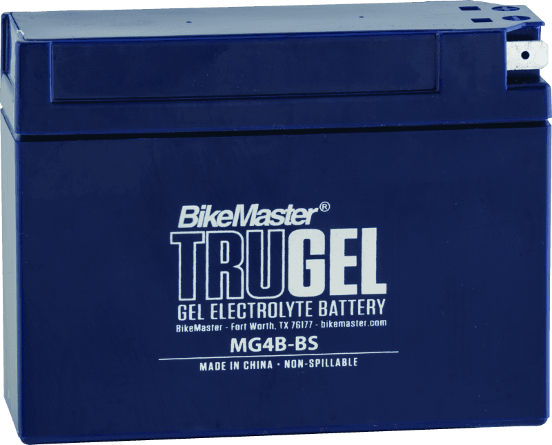 BikeMaster — MG4B-BS Battery, 113mm L x 39mm W x 86mm H, 40 CCA