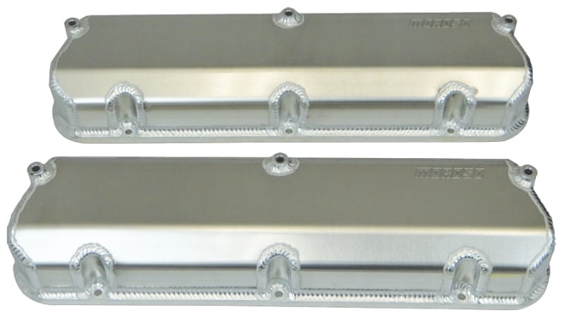 Moroso — Moroso Ford 302/351W Valve Cover w/Billet Rail - 2.75in - Aluminum - Pair