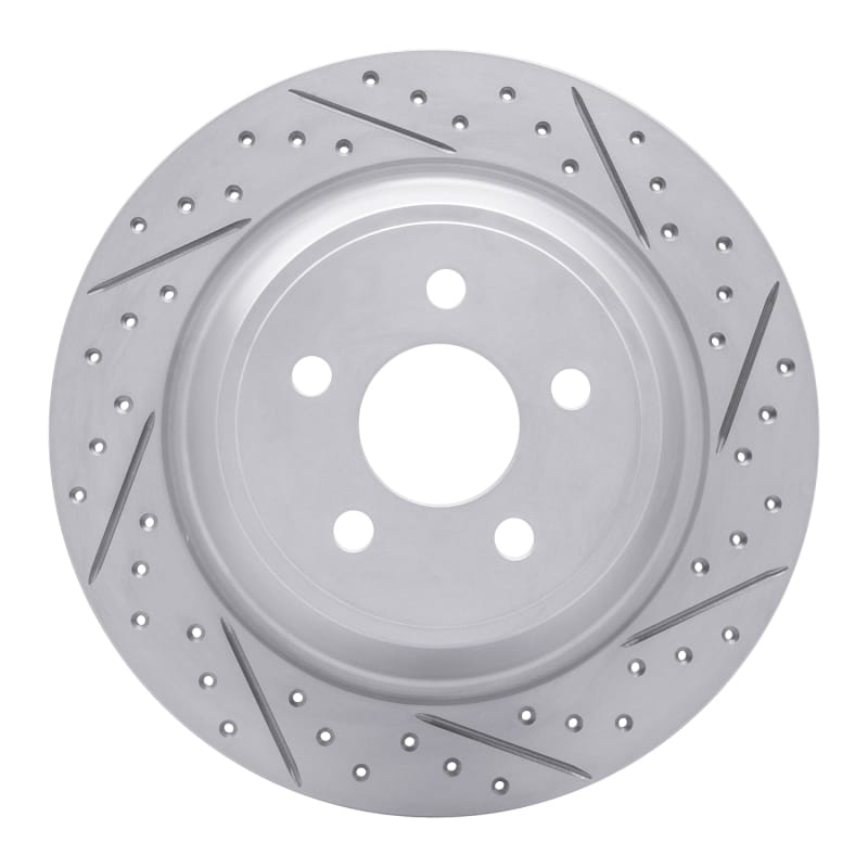 R1 Concepts — R1 15-24 Ford Police Responder Hybrid Rear Right Drilled & Slotted Geo-Carbon Rotor