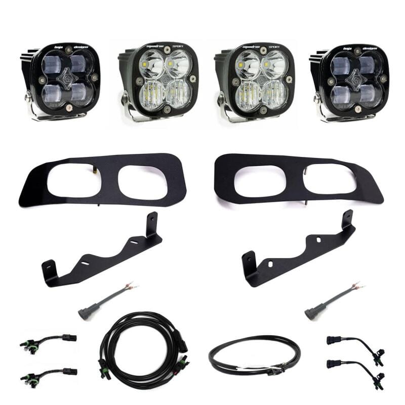 Baja Designs — Baja Designs 2023+ Ford F250/F350 Super Duty Squadron SAE/Sport Fog Pocket Kit - Clear