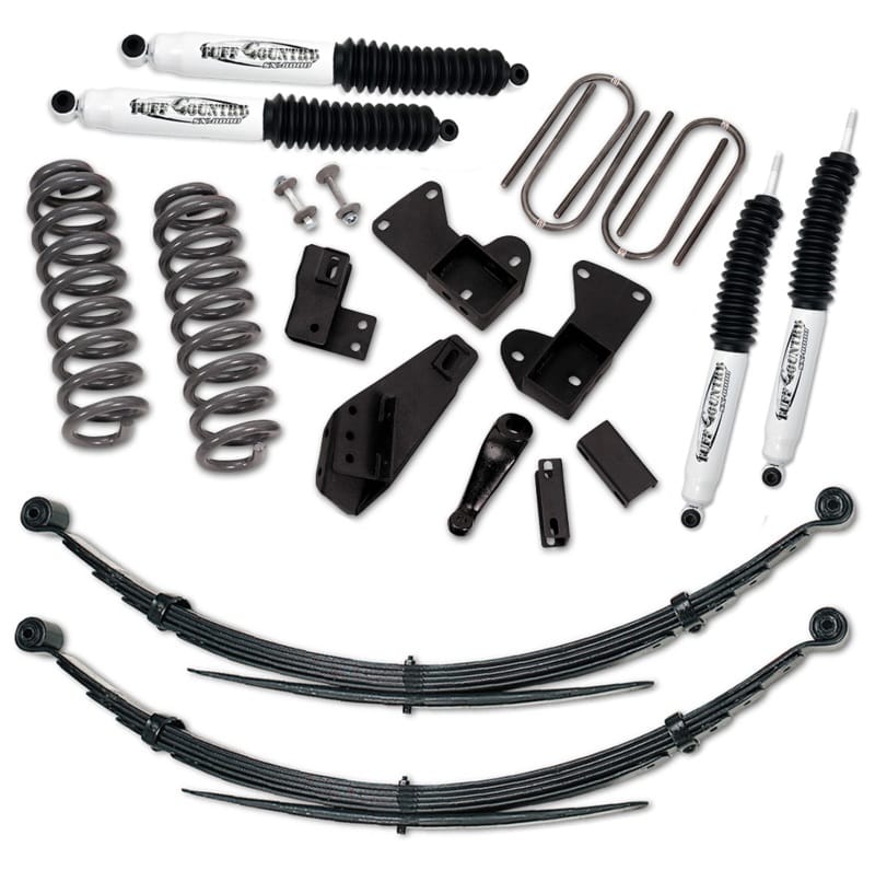 Tuff Country — Tuff Country 81-96 Ford Bronco 4x4 4in Lift Kit with Rear Leaf Springs (SX8000 Shocks)
Complete Kit (w/SX80