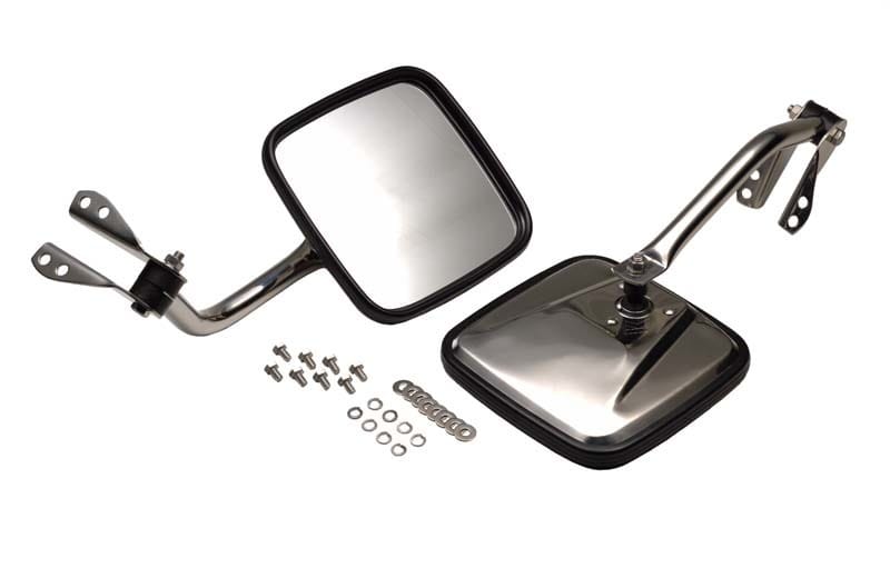 Kentrol — Kentrol 55-86 Jeep CJ Mirror Kit Pair - Polished Silver