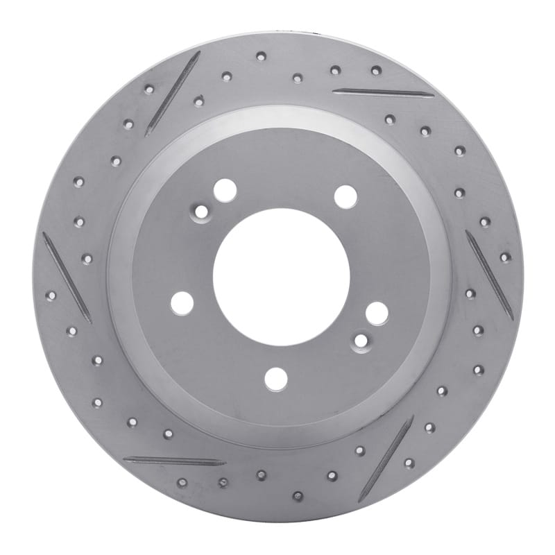 R1 Concepts — R1 14-23 Hyundai Kona Rear Left Drilled & Slotted Geo-Carbon Rotor