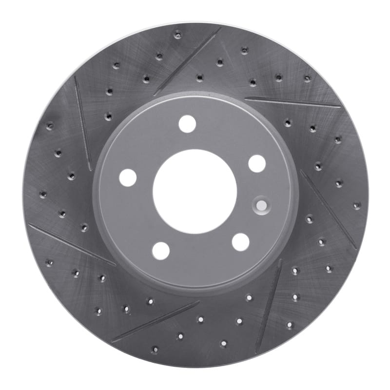 R1 Concepts — R1 13-25 Cadillac Ats Front Left Drilled & Slotted Geo-Carbon Rotor