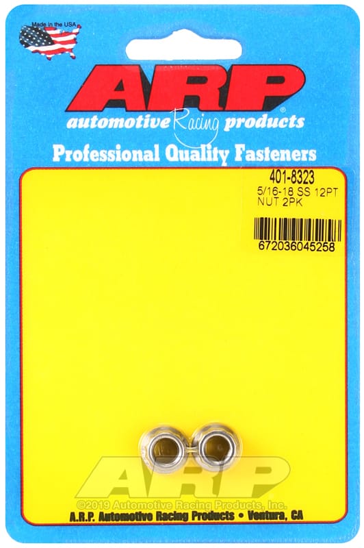 ARP — ARP 5/16-18 SS 12pt nut kit
