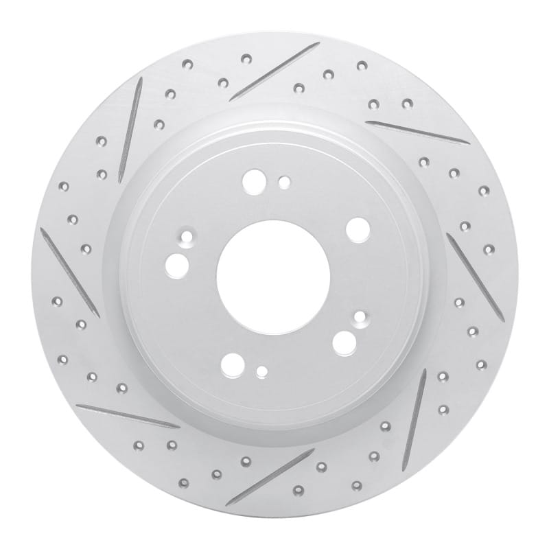 R1 Concepts — R1 14-20 Acura Rlx Rear Left Drilled & Slotted Geo-Carbon Rotor