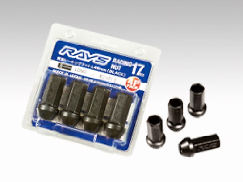Rays — Rays 17 Hex L48 Racing Nut 12x1.25 - Black (4 Pieces)