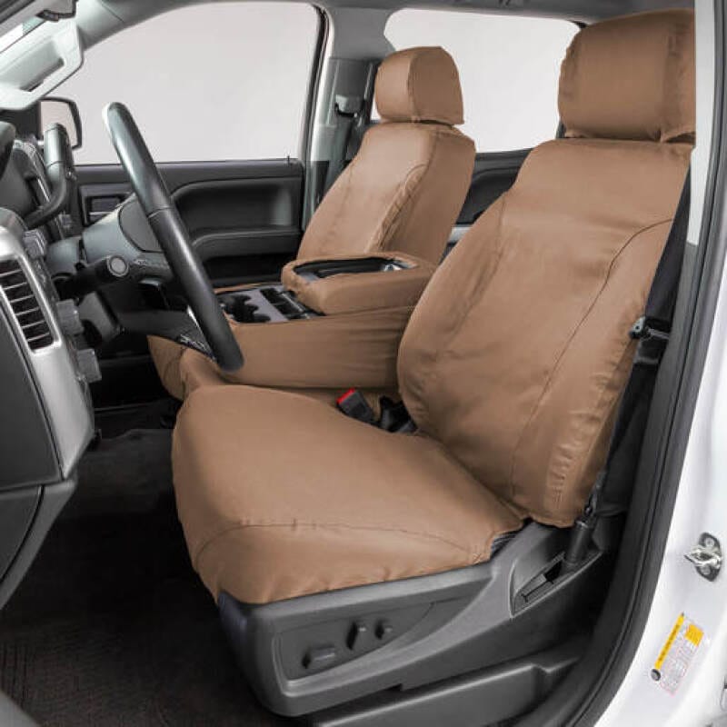 Covercraft — Covercraft 09-14 Ford F150 Polycotton SeatSaver Custom Front Row Seat Covers - Tan