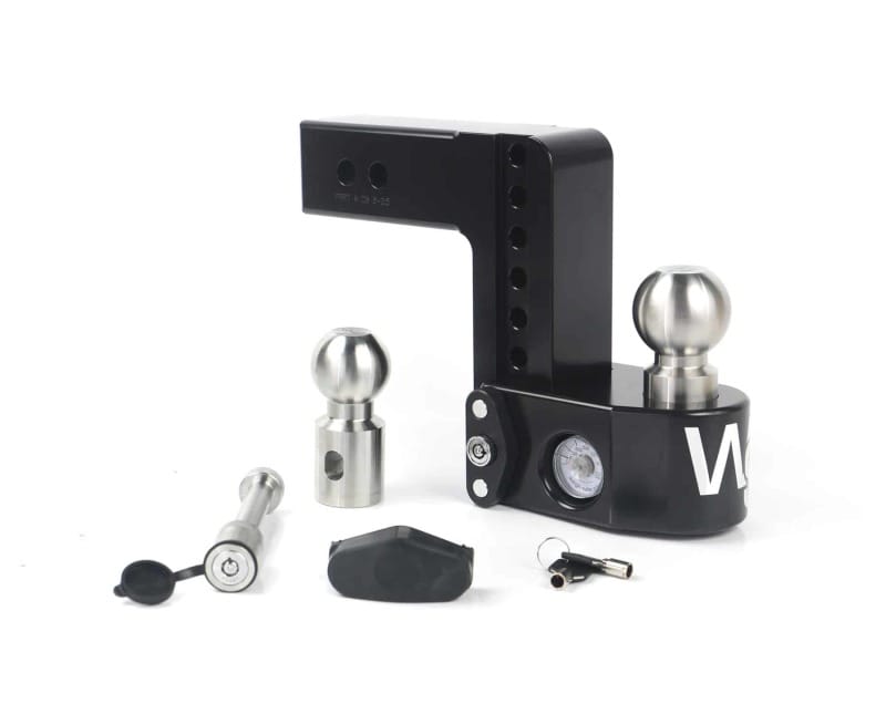 Weigh Safe — Weigh Safe 6in Drop Hitch w/Built-in Scale & 2.5in Shank (8K/18.5K GTWR) w/WS05 - Black Cerakote