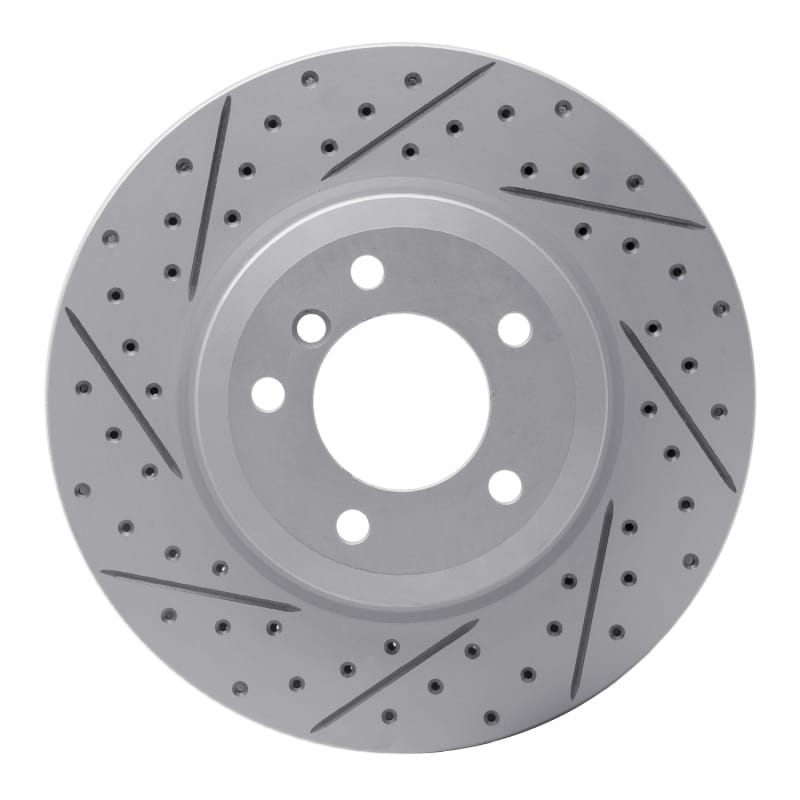R1 Concepts — R1 01-08 BMW 330I Front Right Drilled & Slotted Geo-Carbon Rotor