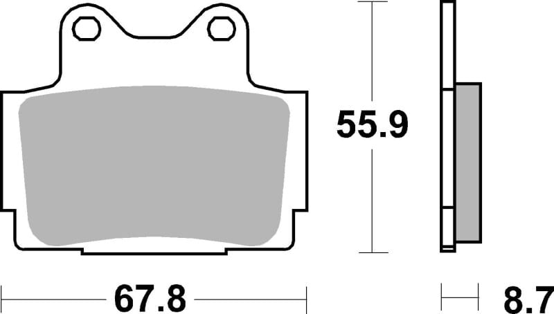 Brembo OE Powersports — Brembo OE 88-88 Yamaha RZ RR 250cc Sinter Brake Pad - Front