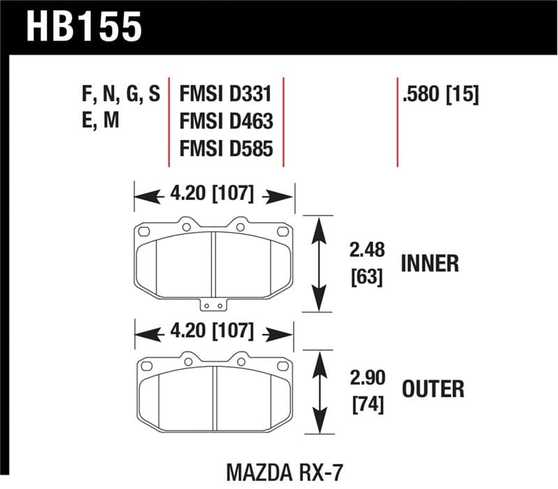 Hawk Performance — HT-10 Disc Brake Pad