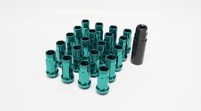 Wheel Mate — Wheel Mate 12x1.50 48mm Muteki SR48 Green Blue Open End Lug Nuts