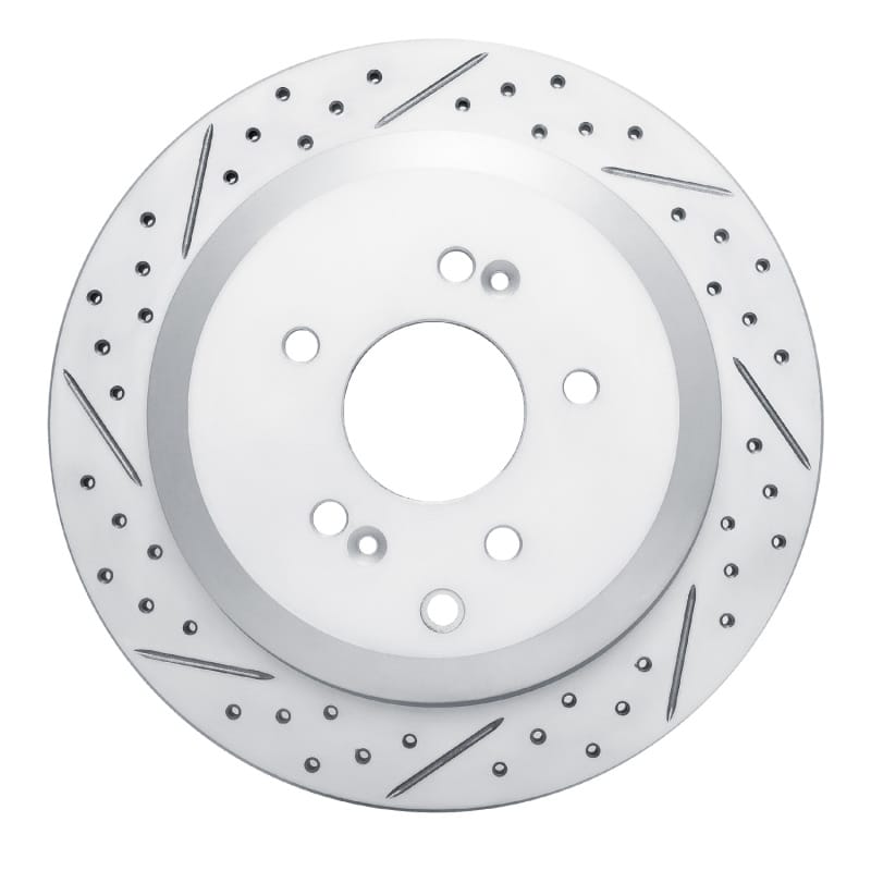 R1 Concepts — R1 07-12 Hyundai Veracruz Rear Left Drilled & Slotted Geo-Carbon Rotor